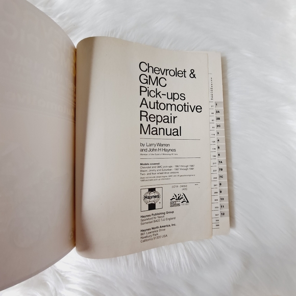 Haynes Manual: Chevrolet and GMC Pick-Ups 1967 - Picture 5 of 7